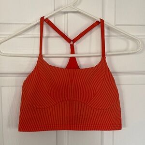 lululemon athletica Red Textured Racerback Sports Bra